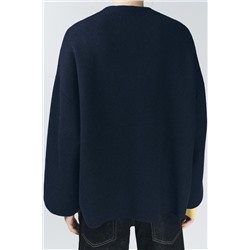 KNIT JACKET WITH METAL FASTENING