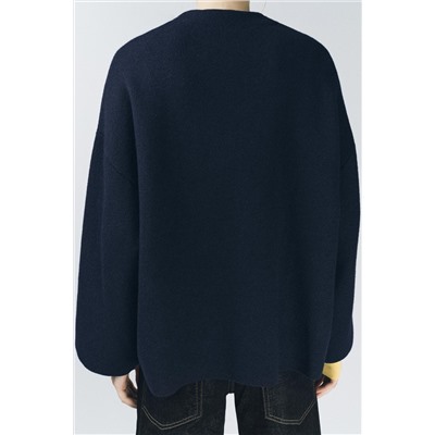 KNIT JACKET WITH METAL FASTENING