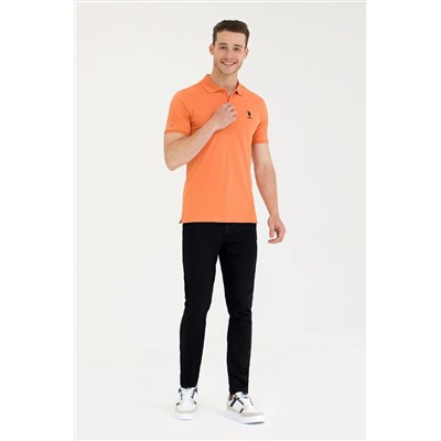 Erkek Kiremit Basic Polo Yaka Tişört