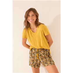 Pantalón corto estampado floral