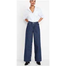 Mid-Rise Wow Baggy Wide-Leg Jeans