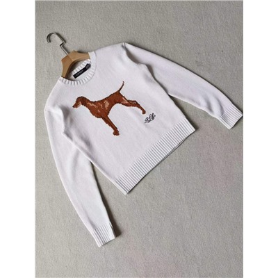 Женский трикотажный свитер с вышивкой RALPH LAURE*N ОРИГИНАЛ!