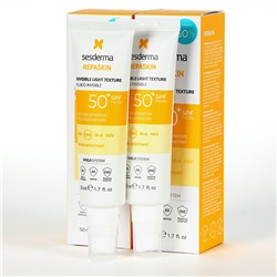 S*sd*rma PACK Duplo Repaskin Fluido Invisible SPF50+ 50 ml 50% Descuento Segunda Unidad