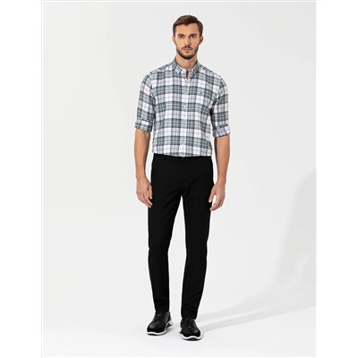 Su Yeşili Slim Fit Uzun Kollu Gömlek