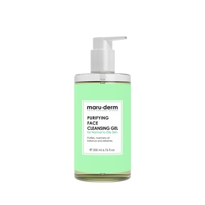[MARU.DERM] Гель для лица ОЧИЩАЮЩИЙ Purifying Face Cleansing Gel For Normal To Oily Skin, 200 мл