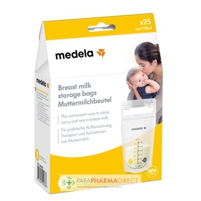 Medela Sachets de Conservation pour Lait Maternel 180ml - 25 Sachets