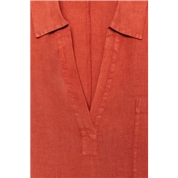 ZW COLLECTION 100% LINEN TUNIC DRESS