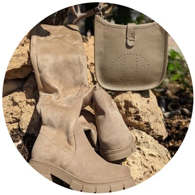 Ab.Zapatos Botines-medias 22 Taupe+Ab.Zapatos PELLE Helena (310) БЕЖЕВЫЙ АКЦИЯ