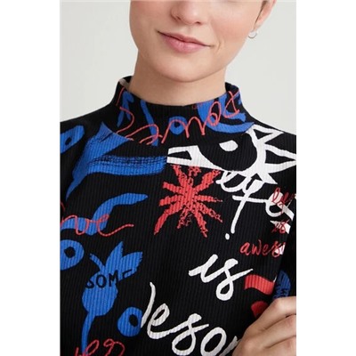 Camiseta canalé Life is awesome