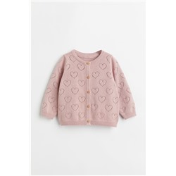 Baumwoll-Pointelle-Cardigan