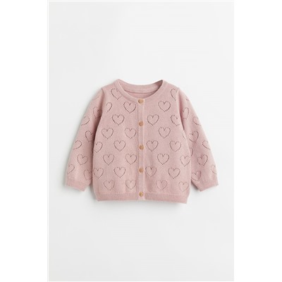Baumwoll-Pointelle-Cardigan