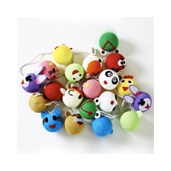 Тайская  гирлянда «Зверюшки»  20 зверюшек / Lightening balls animals