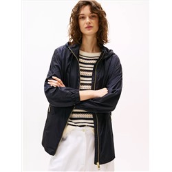 Water-Repellent Hooded Windbreaker