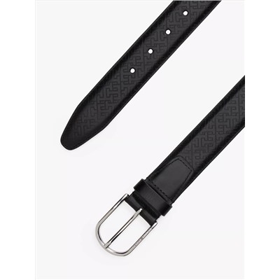 Round Buckle Leather Belt