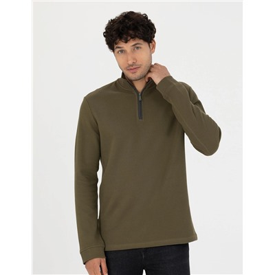 Haki Regular Fit Sweatshirt