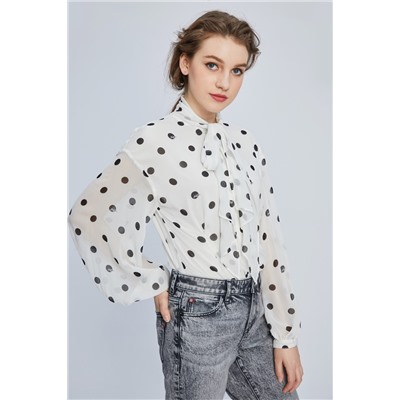 Camisa de seda Blanco