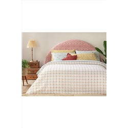 English Home Bloom Check Baskılı Çift Kişilik Pike 200x220 Cm Turuncu 10038986