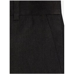 Boys Charcoal Plus Fit Half Elastic School Trouser 2 Pack