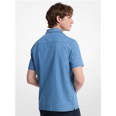 Michael Kors Outlet Denim Camp Shirt