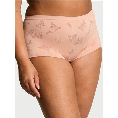 Seamless Lace-Trim Boyshort Panty