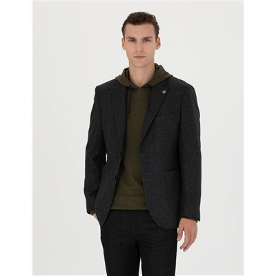 Antrasit Slim Fit Ceket