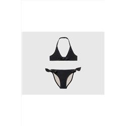 United Colors of BenettonKız Çocuk Siyah Lurexli Halter Bikini Takımı Siyah