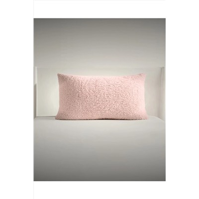 Benlisso Home Dikdörtgen Peluş Teddy Dekoratif Yastık Kırlent Kılıfı Pudra Pembe 35x55 1898