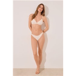 Sujetador triangular NATURAL print cebra crema