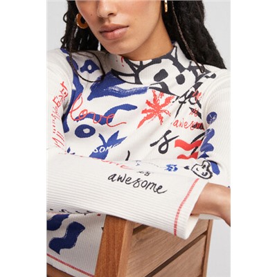 Camiseta canalé Life is awesome