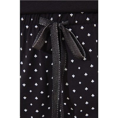 Pijama largo 100% algodón Snoopy negro