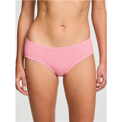 Stretch Cotton Rib Hiphugger Panty
