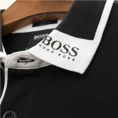 Мужское хлопковое поло  Hug*o Bos*s   Экспортный магазин