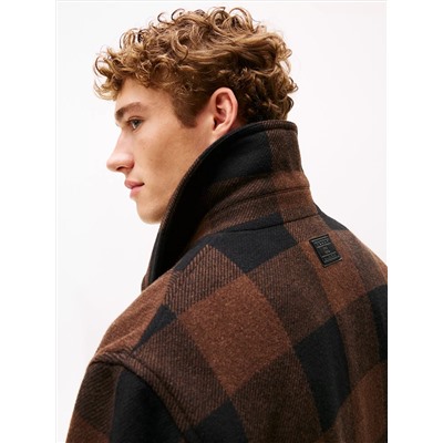Wool Blend Check Chore Jacket