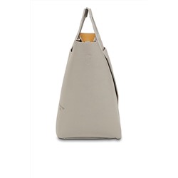 Bolso de piel y neceser Rita Gris claro