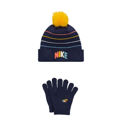 Gorro con borla y guantes Powder Play - Azul marino - Nike