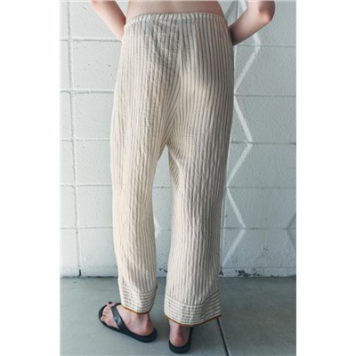 ZW COLLECTION CONTRAST PYJAMA-STYLE TROUSERS