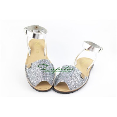 AB. Zapatos 320-5 GLITTER PLATA+GLITTER ESTRELLA