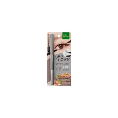 Подводка для глаз (Черный) Baby Bright Up And Down Duo Eyeliner 2 in 1 0.1+0.3 g Midnight Black