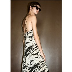 Vestido largo animal print