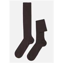 Lange Herrensocken mit Wolle und Baumwolle