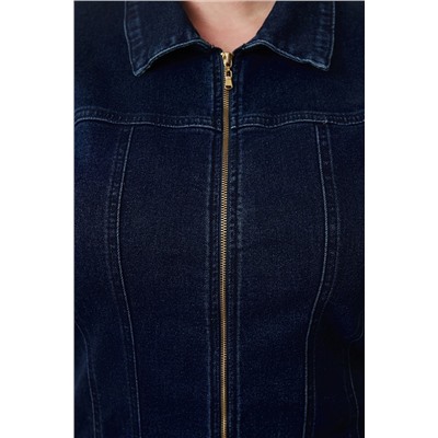 Koyu Mavi Comfort Denim Büyük Beden Elbise