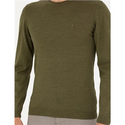 Açık Yeşil Slim Fit Basic Kazak