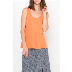 Camiseta de tirantes de lino Naranja