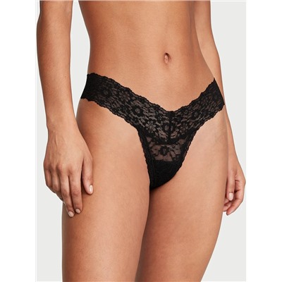 HE LACIE Lace-Up Lace Thong Panty