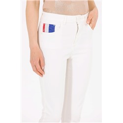 Kadın Beyaz Slim Hight Waist Fit Jean Pantolon