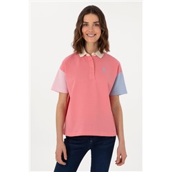 Kadın Pembe Polo Yaka Tişört