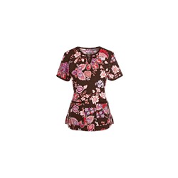 koi Scrubs Renaissance Floral Print Top