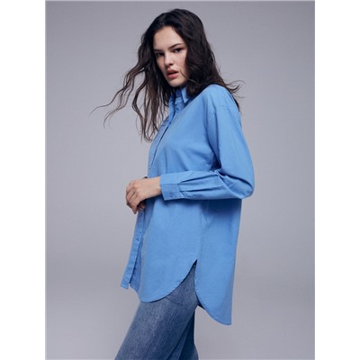 Oversize-Hemdbluse aus Baumwolle