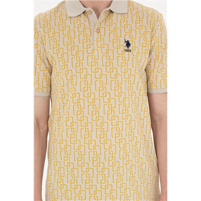 Erkek Regular Fit Polo Yaka Safran Tişört