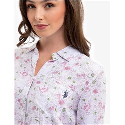 LONG SLEEVE PRINTED WOVEN SHIRT